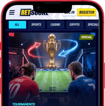 Sezione promozioni di BetScore con offerte casinò e sport